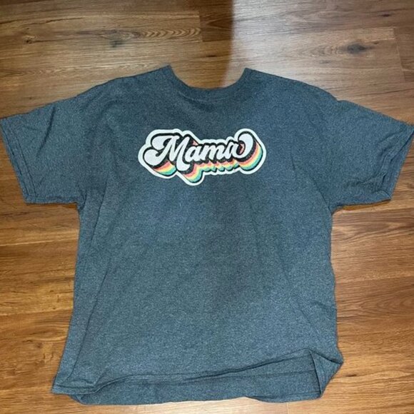 Gildan Smart Basics “Mama” Retro Rainbow Graphic Tee – Size XL - Picture 4 of 6